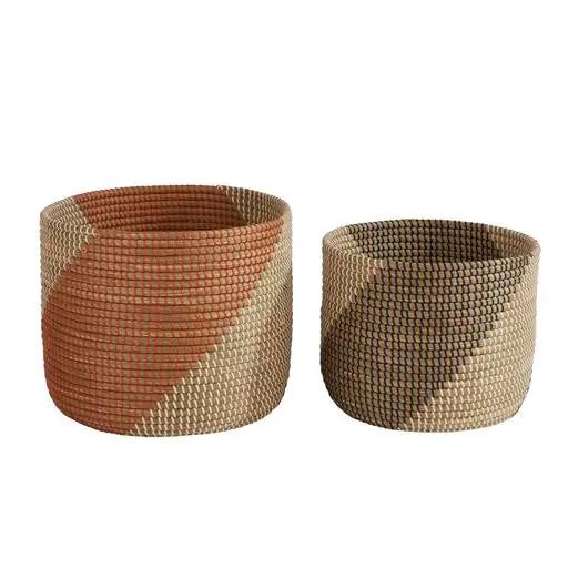 searchlight shades Laos - Set Of 2 Woven Baskets - searchlight shades Laos - Set Of 2 Woven Baskets