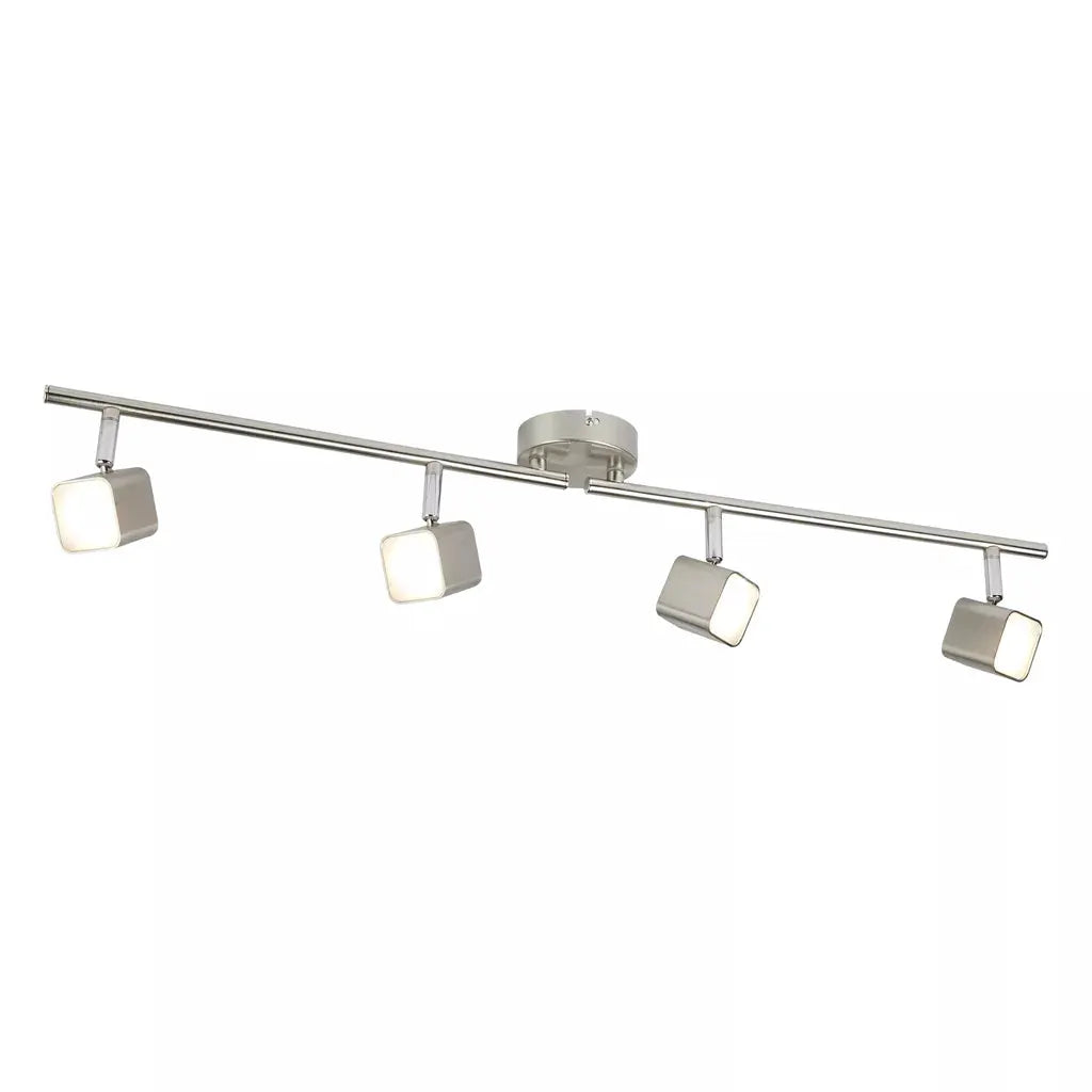 searchlight spots Quad 4Lt LED Split Bar Spotlight - Satin Silver - searchlight spots Quad 4Lt LED Split Bar Spotlight - Satin Silver