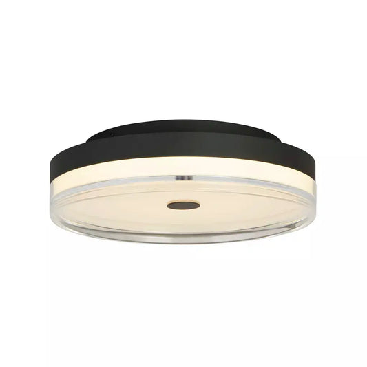 searchlight ceiling lights Cyprus LED Flush, Black Metal and Clear Acrylic - searchlight ceiling lights Cyprus LED Flush, Black Metal and Clear Acrylic