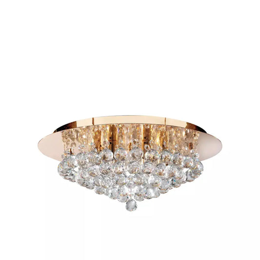 searchlight ceiling lights Hanna 6Lt Flush - Gold Metal & Clear Crystal - Ceiling Lights searchlight ceiling lights Hanna 6Lt Flush - Gold Metal & Clear Crystal Ceiling Lights