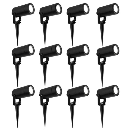 searchlight Outdoor Spike Lights Promo Pack of 12 - 5010BK - searchlight Outdoor Spike Lights Promo Pack of 12 - 5010BK