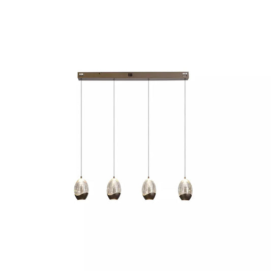 Searchlight Pendant Lights Seeds 4Lt Bar Pendant, Latte Metal with Champagne Glass - Searchlight Pendant Lights Seeds 4Lt Bar Pendant, Latte Metal with Champagne Glass