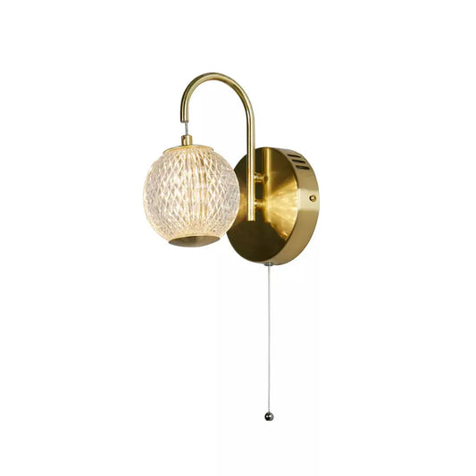 searchlight wall lights Allure Wall Light - Satin Brass Metal & Clear Acrylic - searchlight wall lights Allure Wall Light - Satin Brass Metal & Clear Acrylic