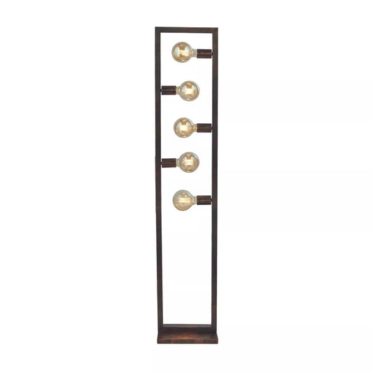Searchlight Table Lamps Oblong 5Lt Floor Lamp - Rustic Brown Metal - Floor Lamps Searchlight Table Lamps Oblong 5Lt Floor Lamp - Rustic Brown Metal Floor Lamps