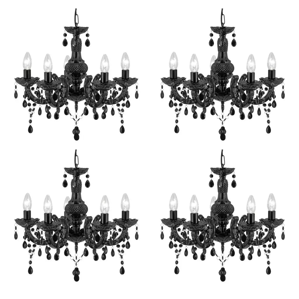 searchlight chandlier Promo Pack of 4 - 1455-5BK - searchlight chandlier Promo Pack of 4 - 1455-5BK