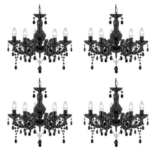 searchlight chandlier Promo Pack of 4 - 1455-5BK - searchlight chandlier Promo Pack of 4 - 1455-5BK