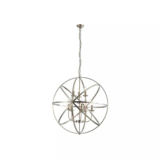 Searchlight Pendant Lights Orbit 8Lt Pendant, Antique Brass Metal - Searchlight Pendant Lights Orbit 8Lt Pendant, Antique Brass Metal