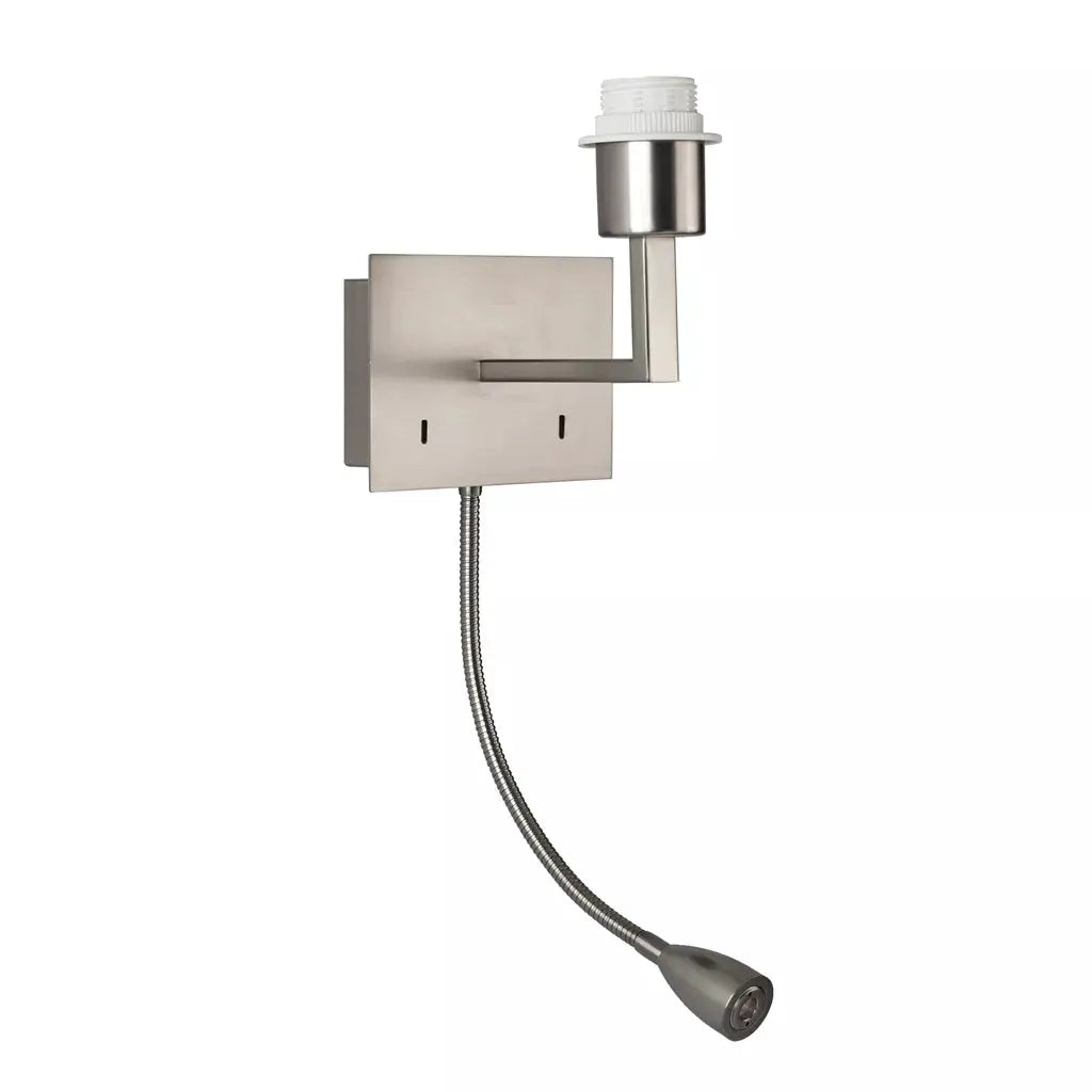searchlight wall lights Pimlico 2 Reader, E27, Satin Nickel - searchlight wall lights Pimlico 2 Reader, E27, Satin Nickel