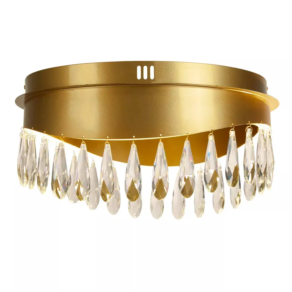searchlight ceiling lights Jewel Flush - Gold Metal & Crystal - Ceiling Lights searchlight ceiling lights Jewel Flush - Gold Metal & Crystal Ceiling Lights