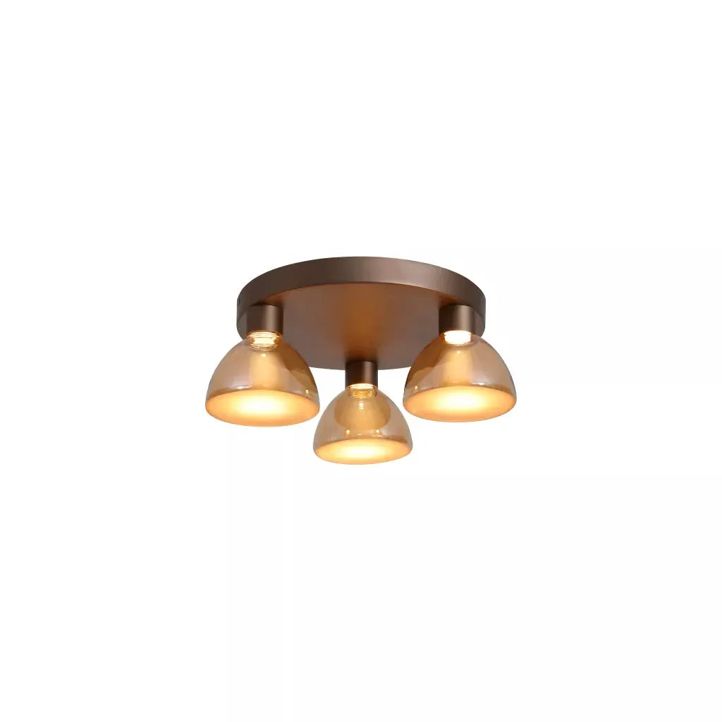 searchlight ceiling lights Cannes LED 3Lt Flush, Latte Metal and Amber Glass - Ceiling Lights searchlight ceiling lights Cannes LED 3Lt Flush, Latte Metal and Amber Glass Ceiling Lights