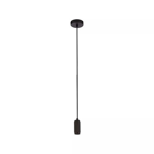 Searchlight Pendant Lights Suspension Cable - Knurled Black Metal & Black Braided Cable - Searchlight Pendant Lights Suspension Cable - Knurled Black Metal & Black Braided Cable