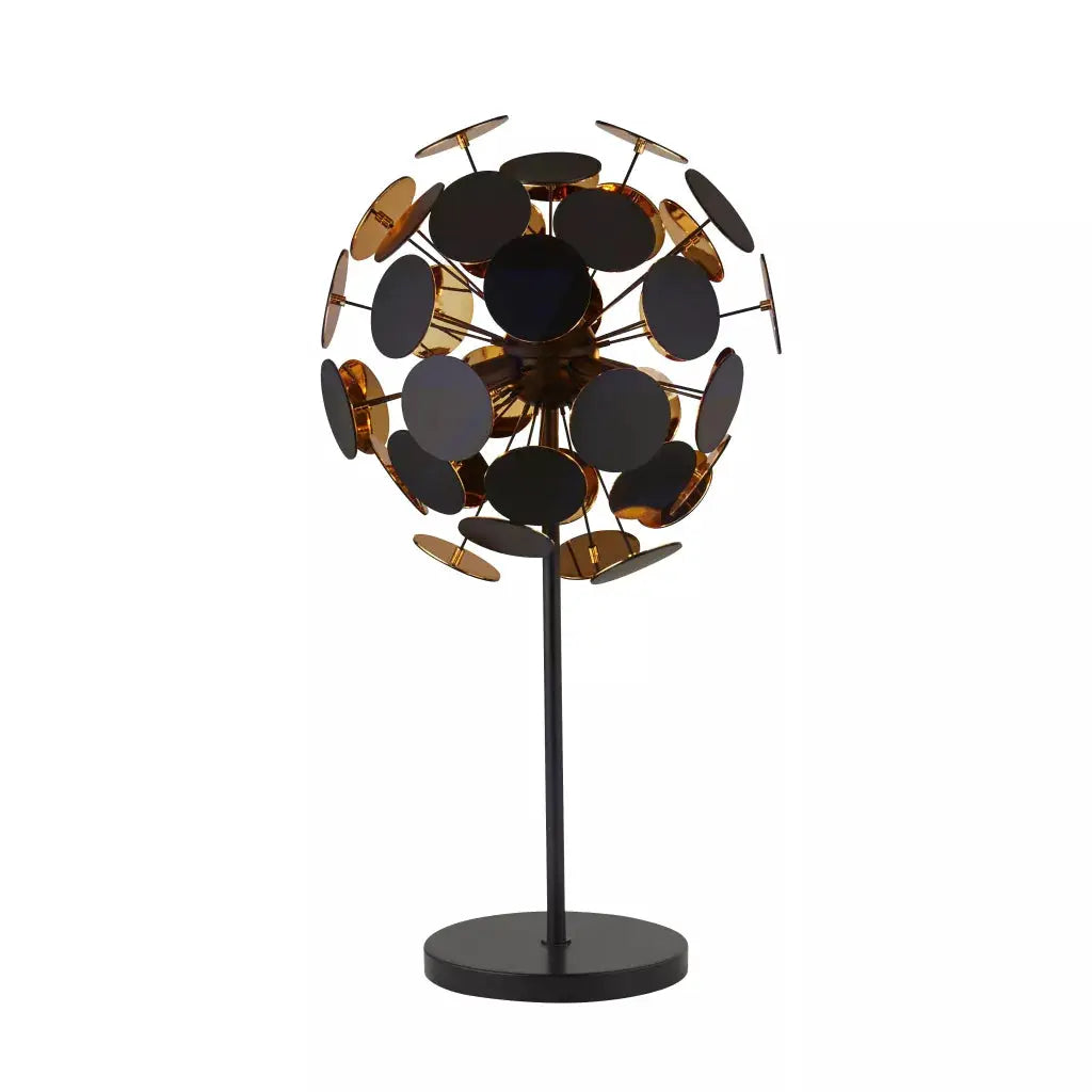 searchlight table lamps Discus 3Lt Table Lamp - Black Metal, Black & Gold PC Discs - searchlight table lamps Discus 3Lt Table Lamp - Black Metal, Black & Gold PC Discs