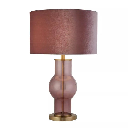 searchlight table lamps Ruby Table Lamp Purple Glass with matching Purple Shade - searchlight table lamps Ruby Table Lamp Purple Glass with matching Purple Shade