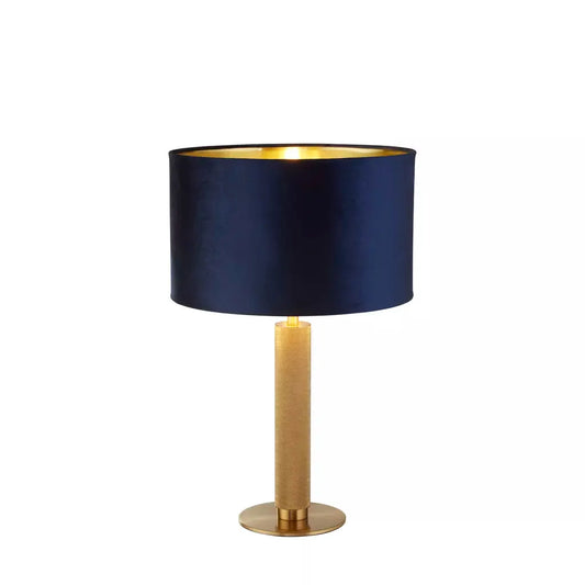 searchlight table lamps London Table Lamp - Knurled Brass & Navy Velvet Shade - searchlight table lamps London Table Lamp - Knurled Brass & Navy Velvet Shade
