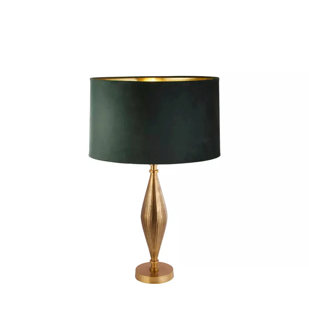 searchlight table lamps Rye Table Lamp - Antique Brass Metal & Green Velvet Shade - searchlight table lamps Rye Table Lamp - Antique Brass Metal & Green Velvet Shade