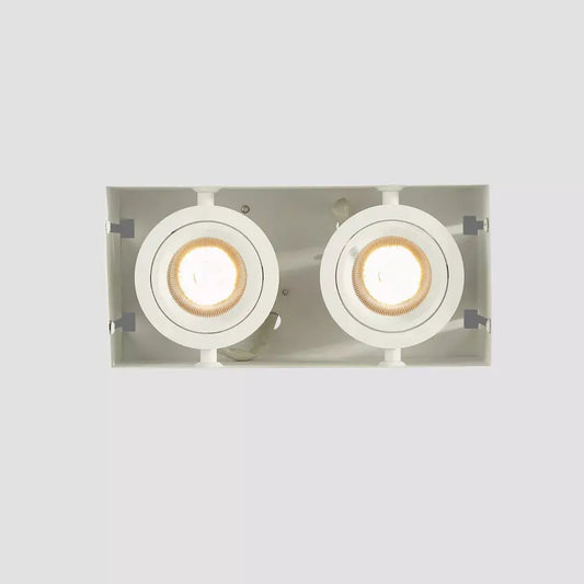 Searchlight Downlights Sablons 2 Square Adjustable Trimless Twin, GU10, White - Searchlight Downlights Sablons 2 Square Adjustable Trimless Twin, GU10, White