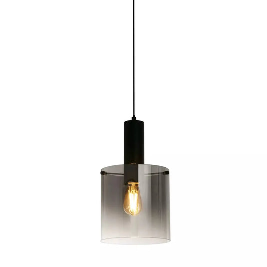Searchlight Pendant Lights Sweden Pendant - Matt Black Metal & Smoked Ombre Glass - Searchlight Pendant Lights Sweden Pendant - Matt Black Metal & Smoked Ombre Glass