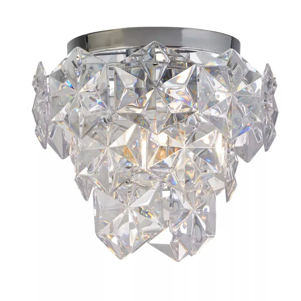 searchlight ceiling lights 3Lt Chrome Ceiling Flush Light with Acrylic Tiles - searchlight ceiling lights 3Lt Chrome Ceiling Flush Light with Acrylic Tiles