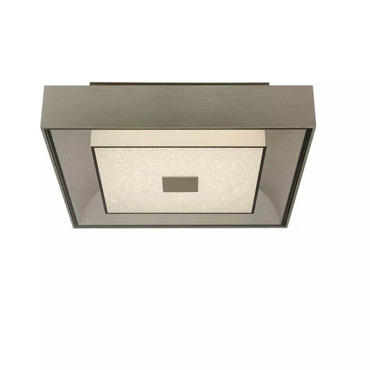 Rhea LED Flush Ceiling Light - Silver & Crystal Sand