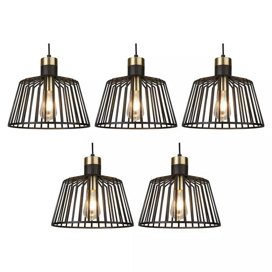 Searchlight Pendant Lights Promo Pack of 5 - 9411BK - Searchlight Pendant Lights Promo Pack of 5 - 9411BK