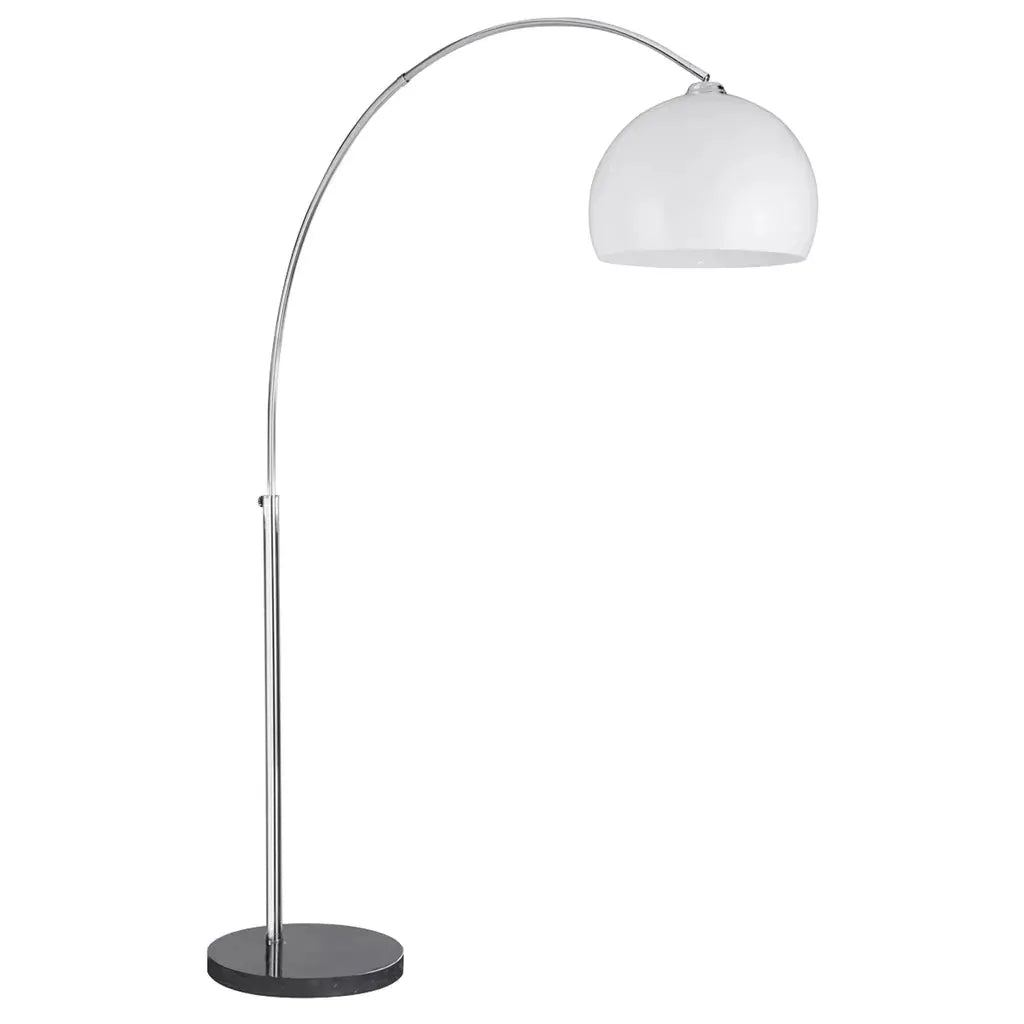 Searchlight Table Lamps Arcs Floor Lamp - Chrome, Black Marble Base & White Shade - Floor Lamps Searchlight Table Lamps Arcs Floor Lamp - Chrome, Black Marble Base & White Shade Floor Lamps