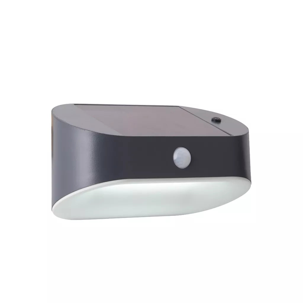 outdoor walllights Solar Outdoor Wall Light - Black Metal & White Polycarbonate - outdoor walllights Solar Outdoor Wall Light - Black Metal & White Polycarbonate
