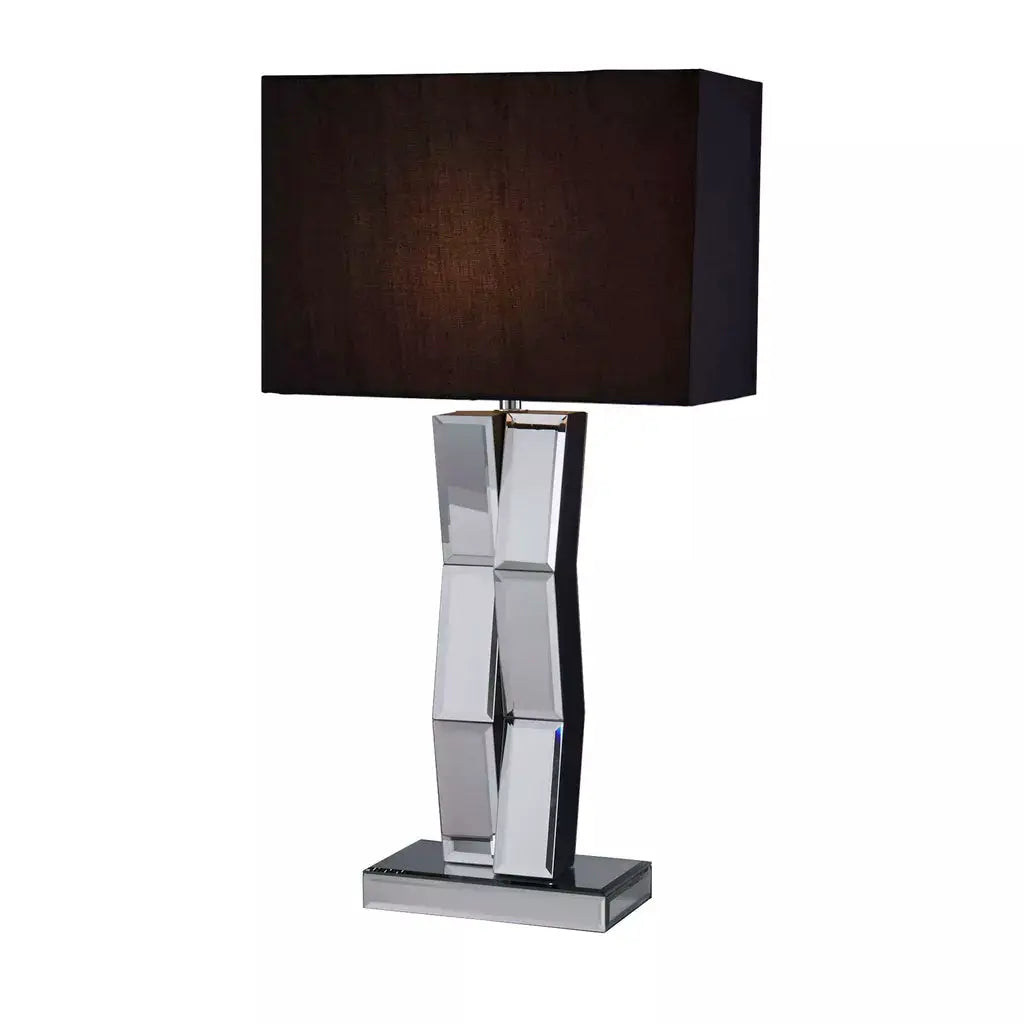 searchlight table lamps Reflect Table Lamp - Mirrored Glass & Black Faux Silk Shade - searchlight table lamps Reflect Table Lamp - Mirrored Glass & Black Faux Silk Shade