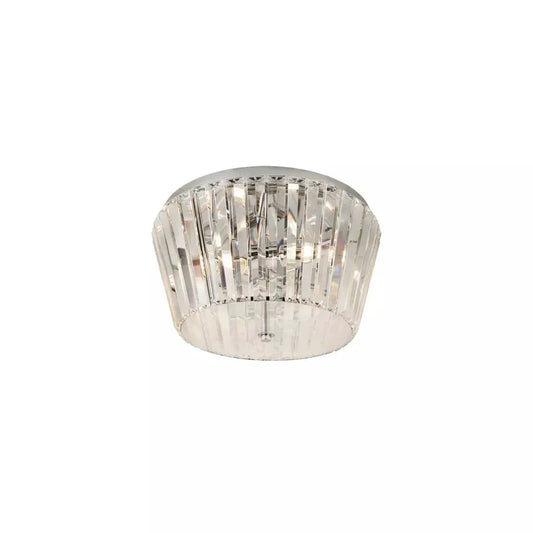 Searchlight Tiara 3Lt Flush - Chrome Meal - Ceiling Lights Searchlight Tiara 3Lt Flush - Chrome Meal Ceiling Lights