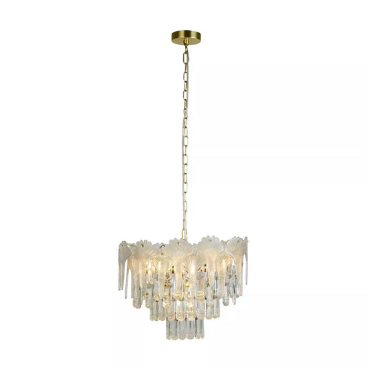 Searchlight Pendant Lights Lux & Belle 5LT Pendant-Satin Brass Metal & Clear Glass - Searchlight Pendant Lights Lux & Belle 5LT Pendant-Satin Brass Metal & Clear Glass