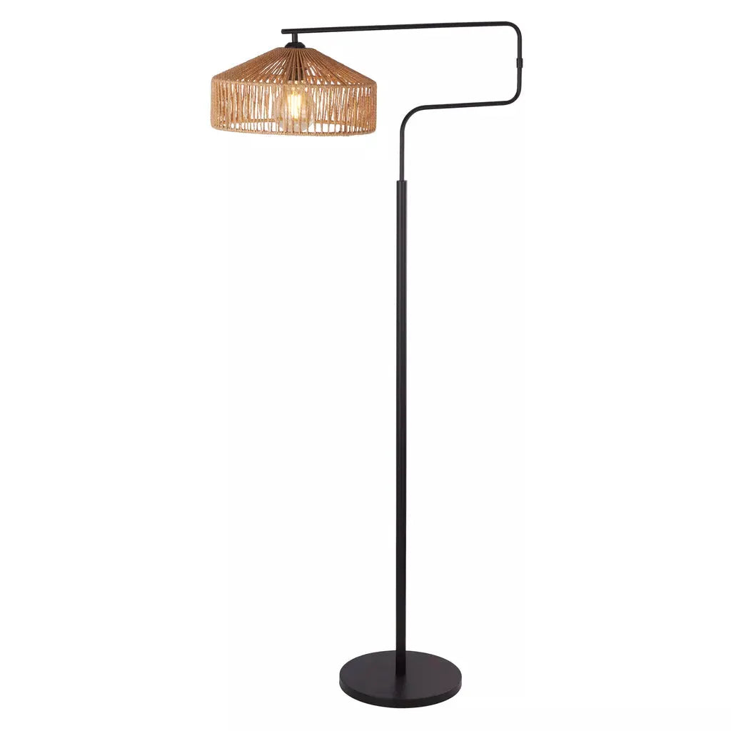 Searchlight Table Lamps Lux & Belle Floor Lamp -Black Metal & Natural Jute Effect - Floor Lamps Searchlight Table Lamps Lux & Belle Floor Lamp -Black Metal & Natural Jute Effect Floor Lamps