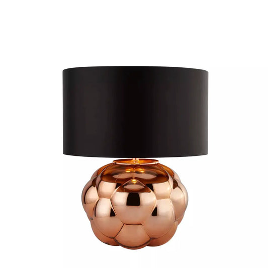 searchlight table lamps Fizz Table Lamp - Copper Glass & Black Faux Silk Shade - searchlight table lamps Fizz Table Lamp - Copper Glass & Black Faux Silk Shade