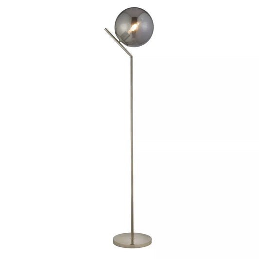 Searchlight Table Lamps Dixon Globe Floor Lamp Satin Silver - Floor Lamps Searchlight Table Lamps Dixon Globe Floor Lamp Satin Silver Floor Lamps