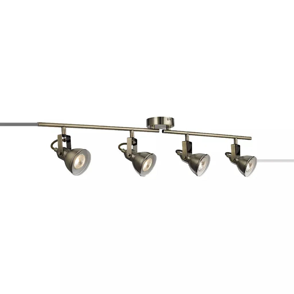 searchlight spots Focus 4Lt Split Bar Spotlight - Antique Brass Metal - searchlight spots Focus 4Lt Split Bar Spotlight - Antique Brass Metal