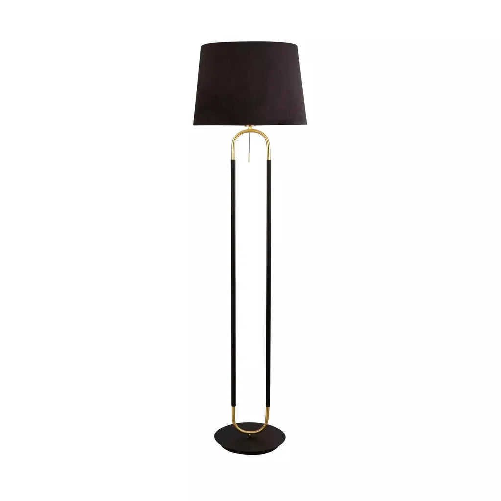 Searchlight Table Lamps Jazz Floor Lamp - Black, Satin Brass Metal & Black Velvet - Floor Lamps Searchlight Table Lamps Jazz Floor Lamp - Black, Satin Brass Metal & Black Velvet Floor Lamps