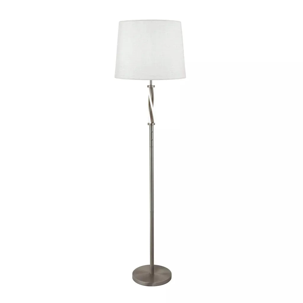Searchlight Table Lamps Vegas Floor Lamp - Satin Silver Metal & Ivory Hessian Shade - Floor Lamps Searchlight Table Lamps Vegas Floor Lamp - Satin Silver Metal & Ivory Hessian Shade Floor Lamps