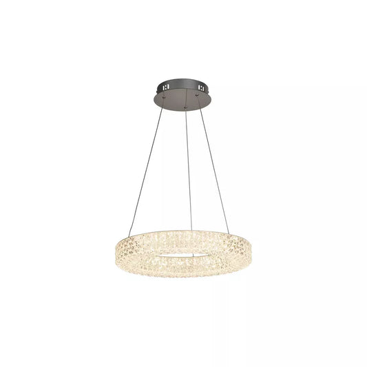 Searchlight Pendant Lights Lux & Belle Hoop Pendant - Acrylic & Chrome - Searchlight Pendant Lights Lux & Belle Hoop Pendant - Acrylic & Chrome