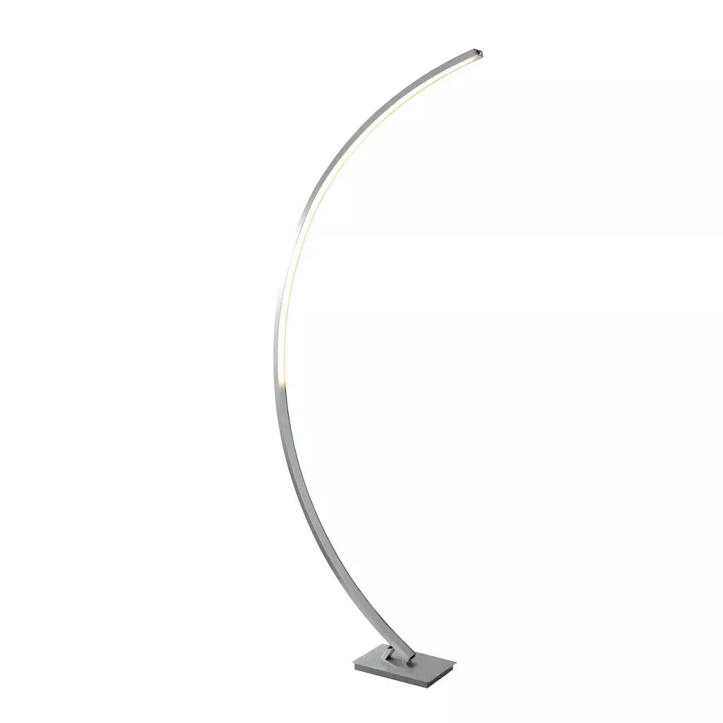 Searchlight Table Lamps Colton LED Curved Floor Lamp - Satin Silver & Opal - Floor Lamps Searchlight Table Lamps Colton LED Curved Floor Lamp - Satin Silver & Opal Floor Lamps