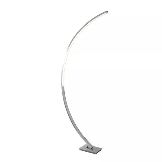 Searchlight Table Lamps Colton LED Curved Floor Lamp - Satin Silver & Opal - Floor Lamps Searchlight Table Lamps Colton LED Curved Floor Lamp - Satin Silver & Opal Floor Lamps