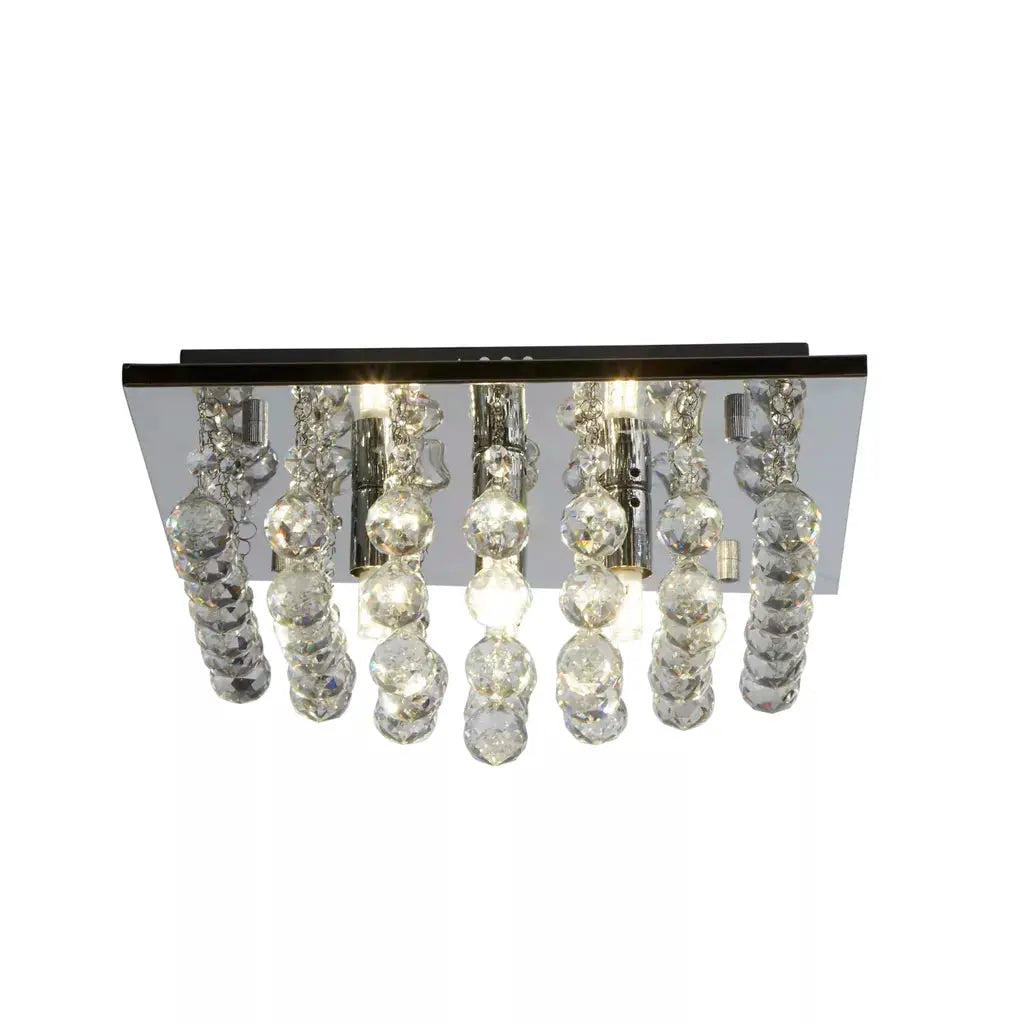 searchlight ceiling lights Hanna 4Lt Flush Ceiling Light - Chrome & Clear Crystal - Ceiling Lights searchlight ceiling lights Hanna 4Lt Flush Ceiling Light - Chrome & Clear Crystal Ceiling Lights