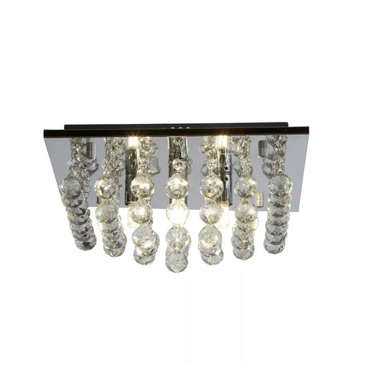 searchlight ceiling lights Hanna 4Lt Flush Ceiling Light - Chrome & Clear Crystal - Ceiling Lights searchlight ceiling lights Hanna 4Lt Flush Ceiling Light - Chrome & Clear Crystal Ceiling Lights