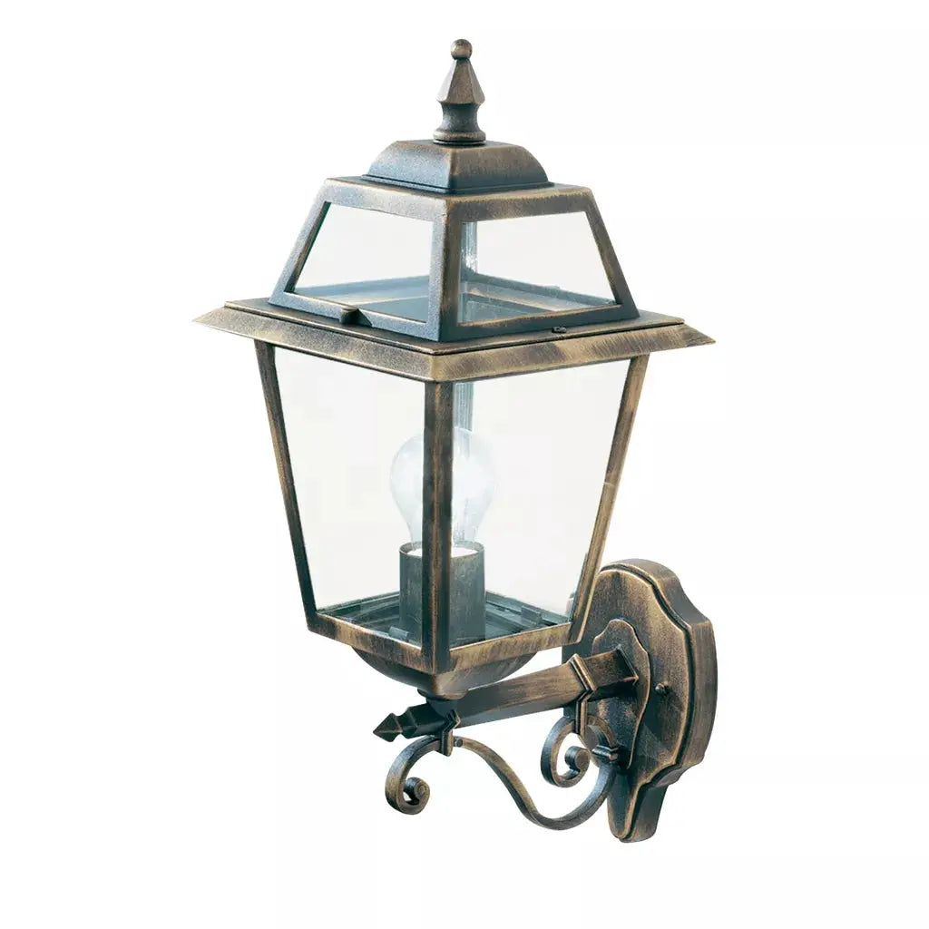 outdoor walllights New Orleans Outdoor Wall Light- Black Gold, Clear Glass,IP44 - outdoor walllights New Orleans Outdoor Wall Light- Black Gold, Clear Glass,IP44