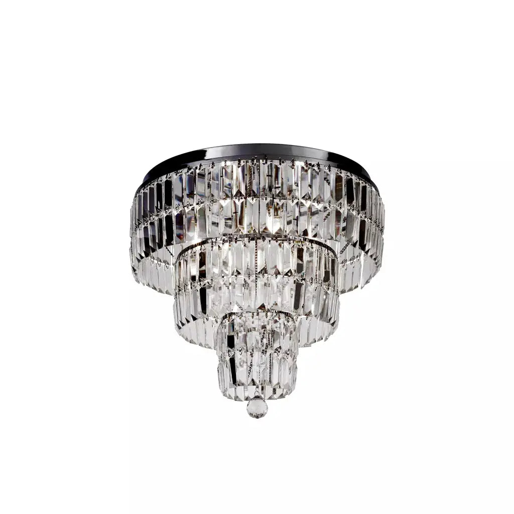 searchlight ceiling lights Empire 6Lt Flush - Chrome Metal & Clear Crystal - searchlight ceiling lights Empire 6Lt Flush - Chrome Metal & Clear Crystal