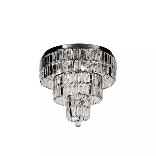 searchlight ceiling lights Empire 6Lt Flush - Chrome Metal & Clear Crystal - searchlight ceiling lights Empire 6Lt Flush - Chrome Metal & Clear Crystal