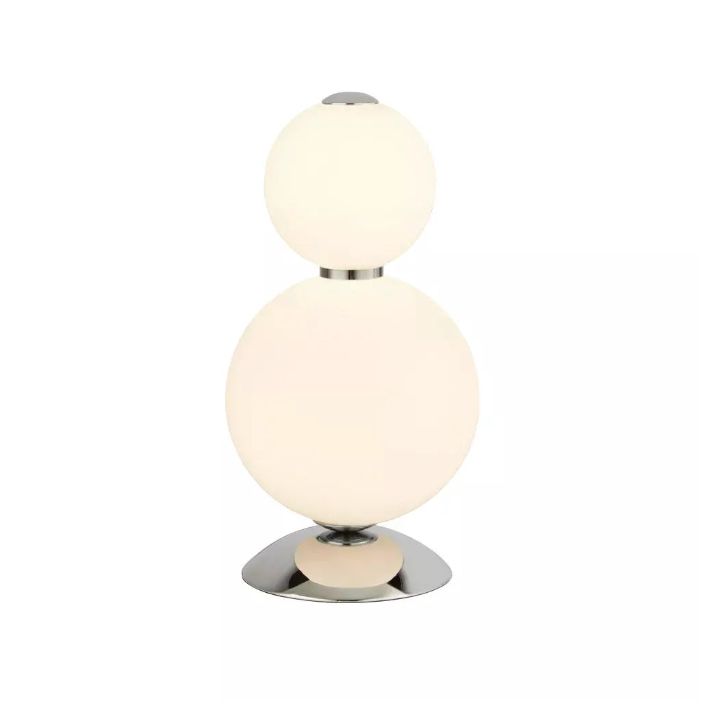 searchlight table lamps Snowball Table Lamp - Chrome Metal & Opal Glass - searchlight table lamps Snowball Table Lamp - Chrome Metal & Opal Glass