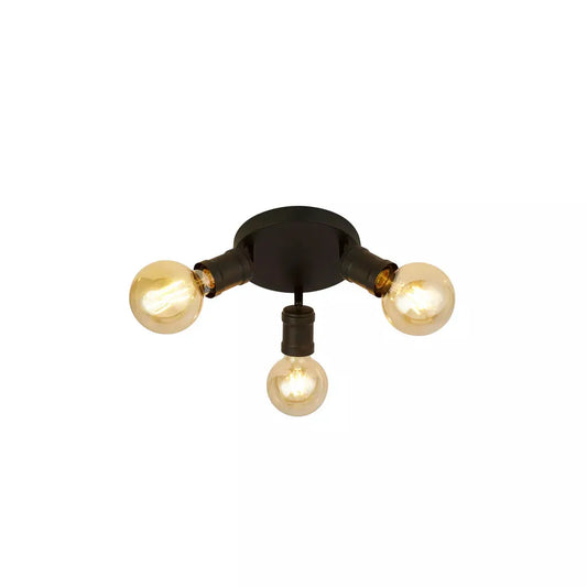 searchlight spots Dance 3Lt Flush - Sand Black Metal - searchlight spots Dance 3Lt Flush - Sand Black Metal