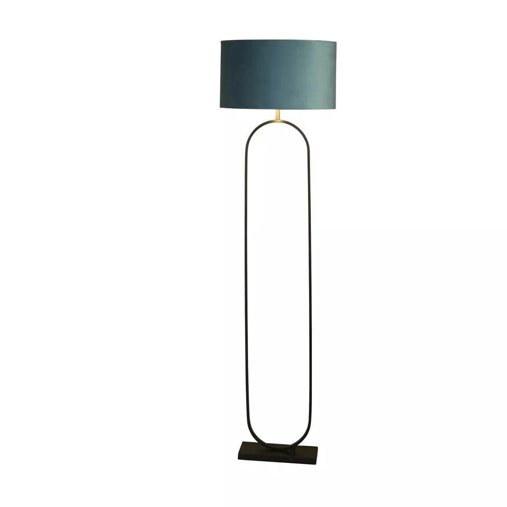 Searchlight Table Lamps Modish Floor Lamp - Black Metal with Teal Shade - Floor Lamps Searchlight Table Lamps Modish Floor Lamp - Black Metal with Teal Shade Floor Lamps