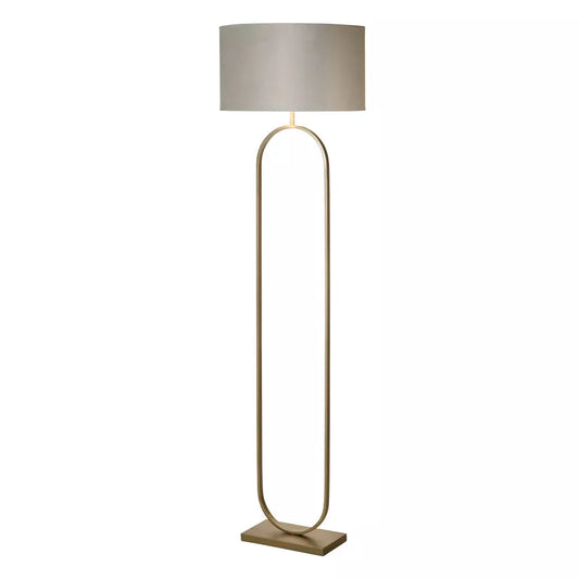 Searchlight Table Lamps Modish Floor Lamp Bronze Metal with Grey Shade - Floor Lamps Searchlight Table Lamps Modish Floor Lamp Bronze Metal with Grey Shade Floor Lamps