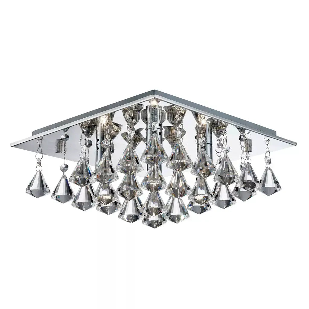 Hanna 4Lt Flush - Chrome & Clear Crystal Drops