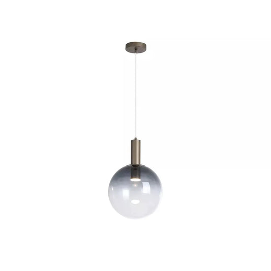 Searchlight Pendant Lights Ombre 1lt Pendant, Smoked Ombre Glass with Latte Metal - Searchlight Pendant Lights Ombre 1lt Pendant, Smoked Ombre Glass with Latte Metal