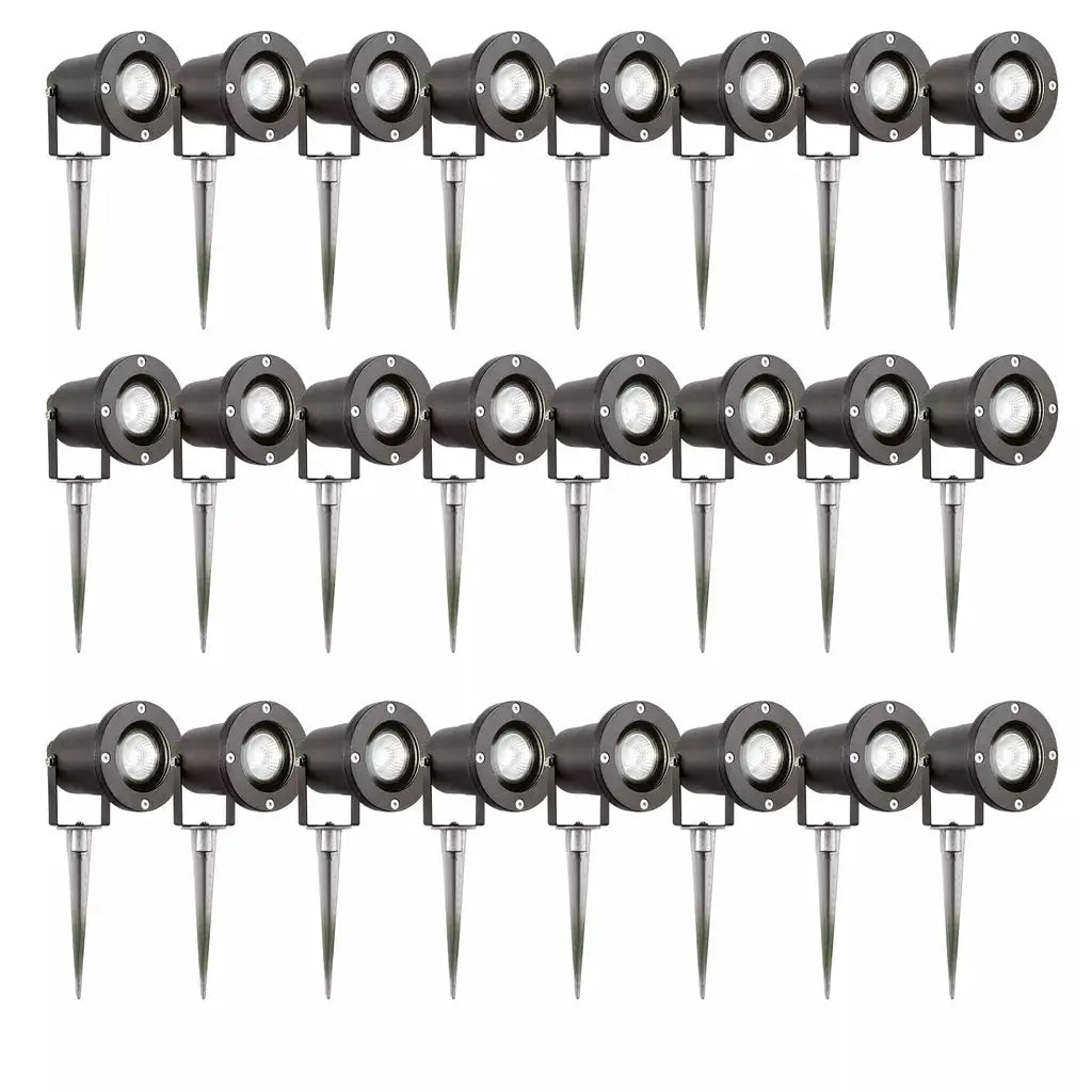 searchlight Outdoor Spike Lights Promo Pack of 12 - 5001BK-LED - searchlight Outdoor Spike Lights Promo Pack of 12 - 5001BK-LED